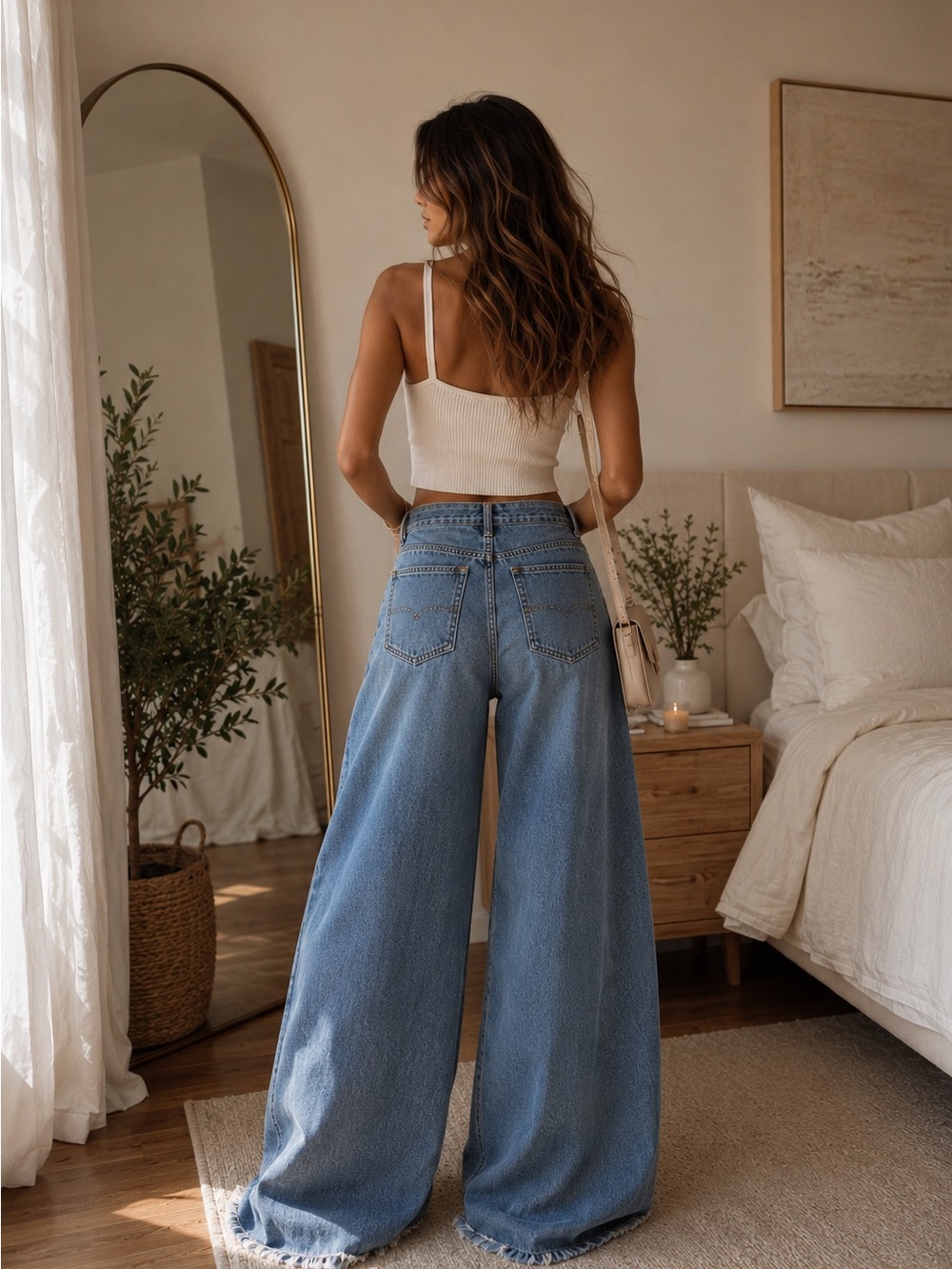 Women's American Original Rewash Wide Leg Jeans
Size 3/26 High Rise Button Fly - Picture 2 of 14